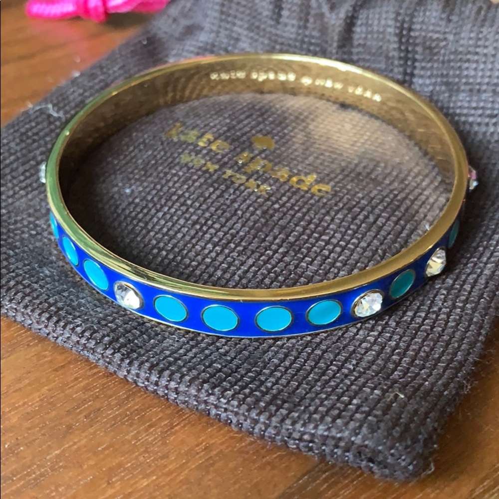 Kate Spade blue gold enamel bangle